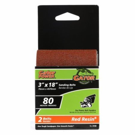 GATOR FINISHING 2PK 3x18 80G Sand Belt 3159